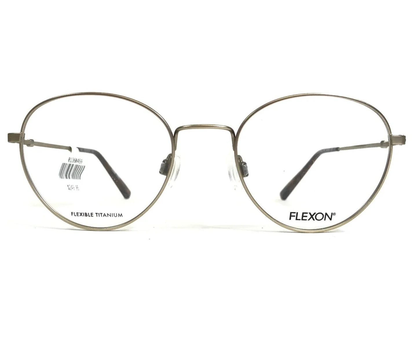 Flexon Eyeglasses Frames H6032 710 Matte Gold Round Full Wire Rim 50-20-145
