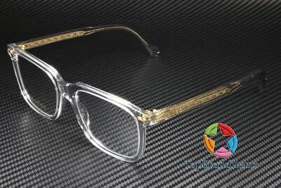 GUCCI GG0737O 016 Rectangular Grey Transparent Demo Lens 56 mm Men