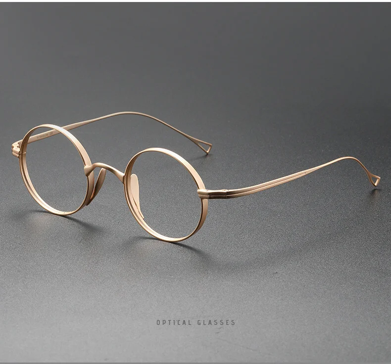 Japanese Titanium Handmade Retro Eyeglass Frames Women Men Round Glasses US