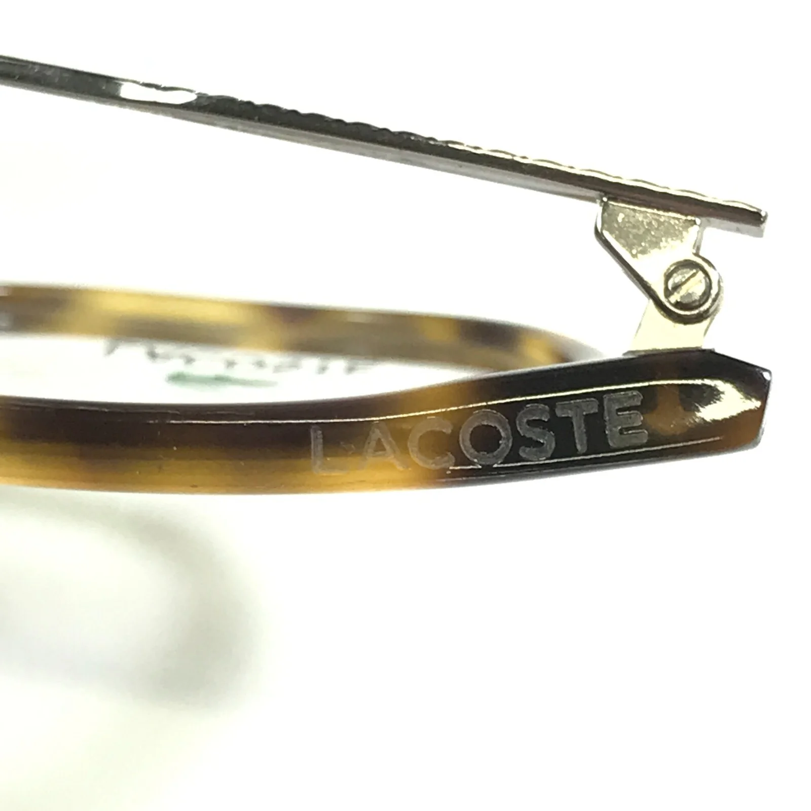 Lacoste Eyeglasses Frames L2828 218 Havana Silver Round Full Rim 50-19-145 2
