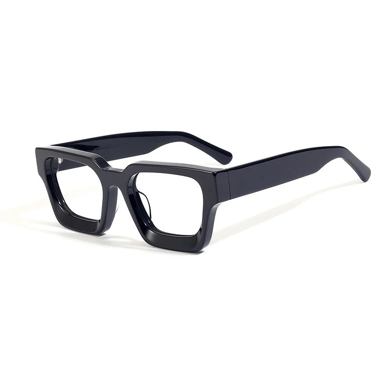 Luxury Thick Acetate Eyeglass frames Women Men Retro Spectacles Glasses Black 3