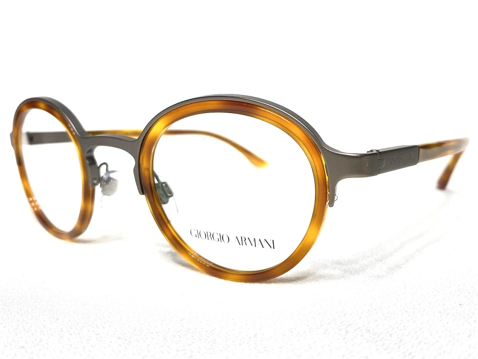 NEW Giorgio Armani AR5050 3006 Mens Light Havana Round Eyeglasses Frames 46/25 2