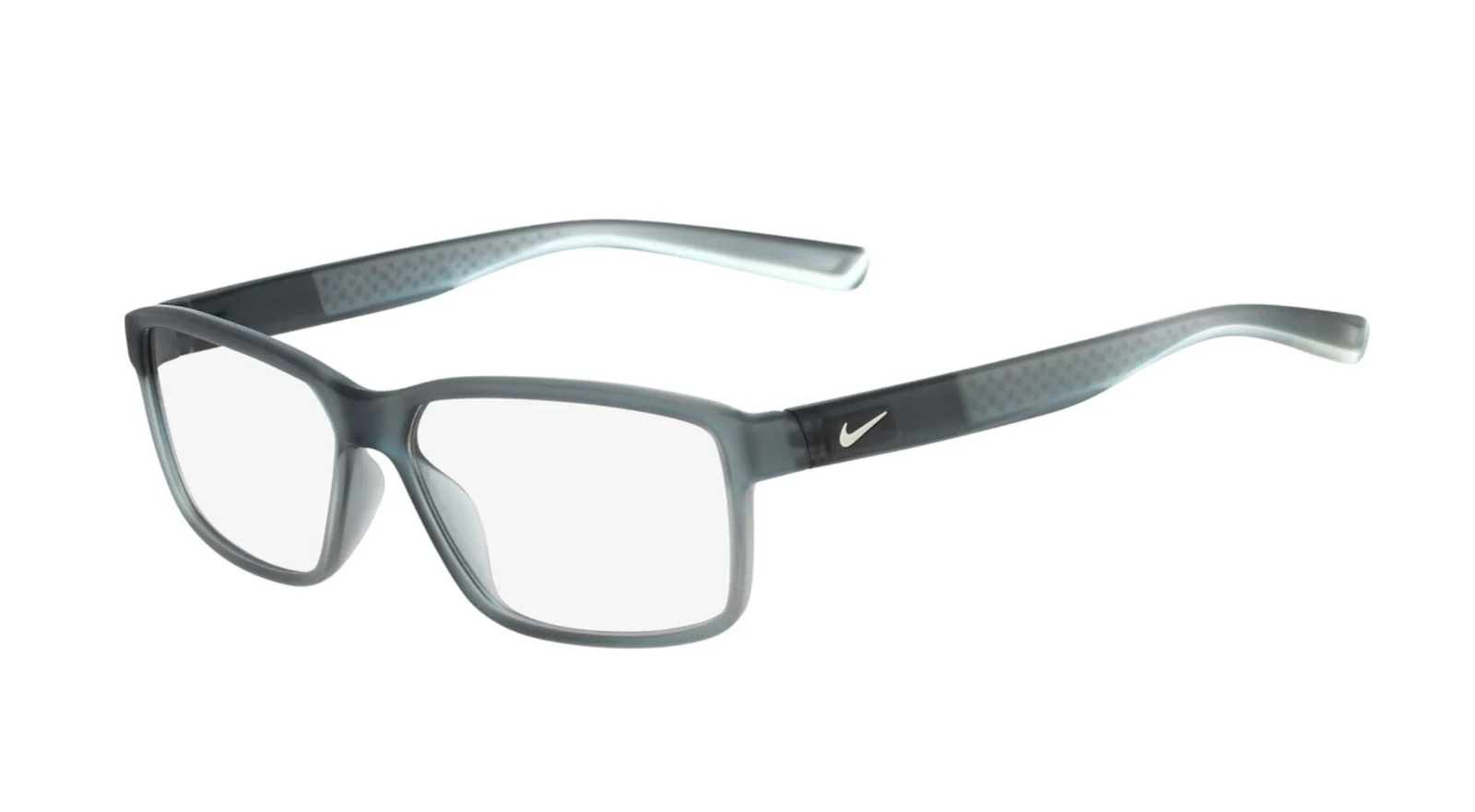 Nike Eyeglasses Frames 7092 068 Matte Clear Smoke Gray Rectangular 55-14-140