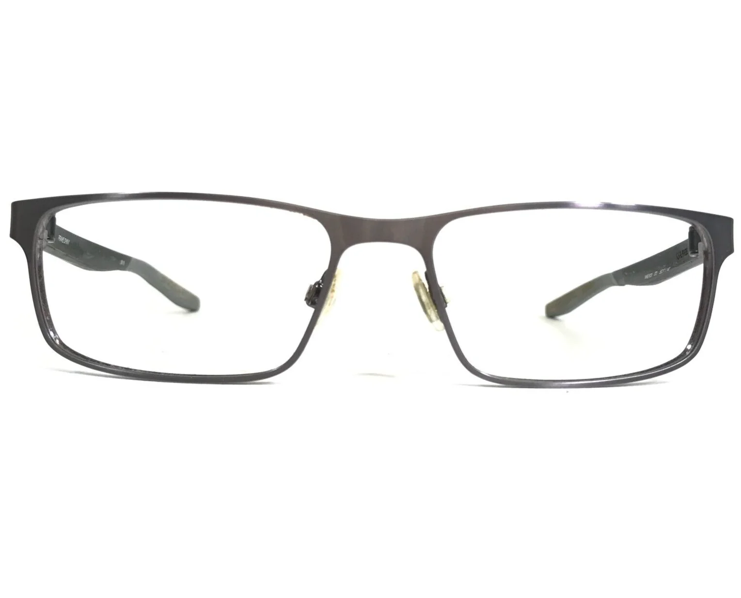 Nike Eyeglasses Frames 8131 073 Black Brushed Gray Metal Rectangular 55-17-140 2