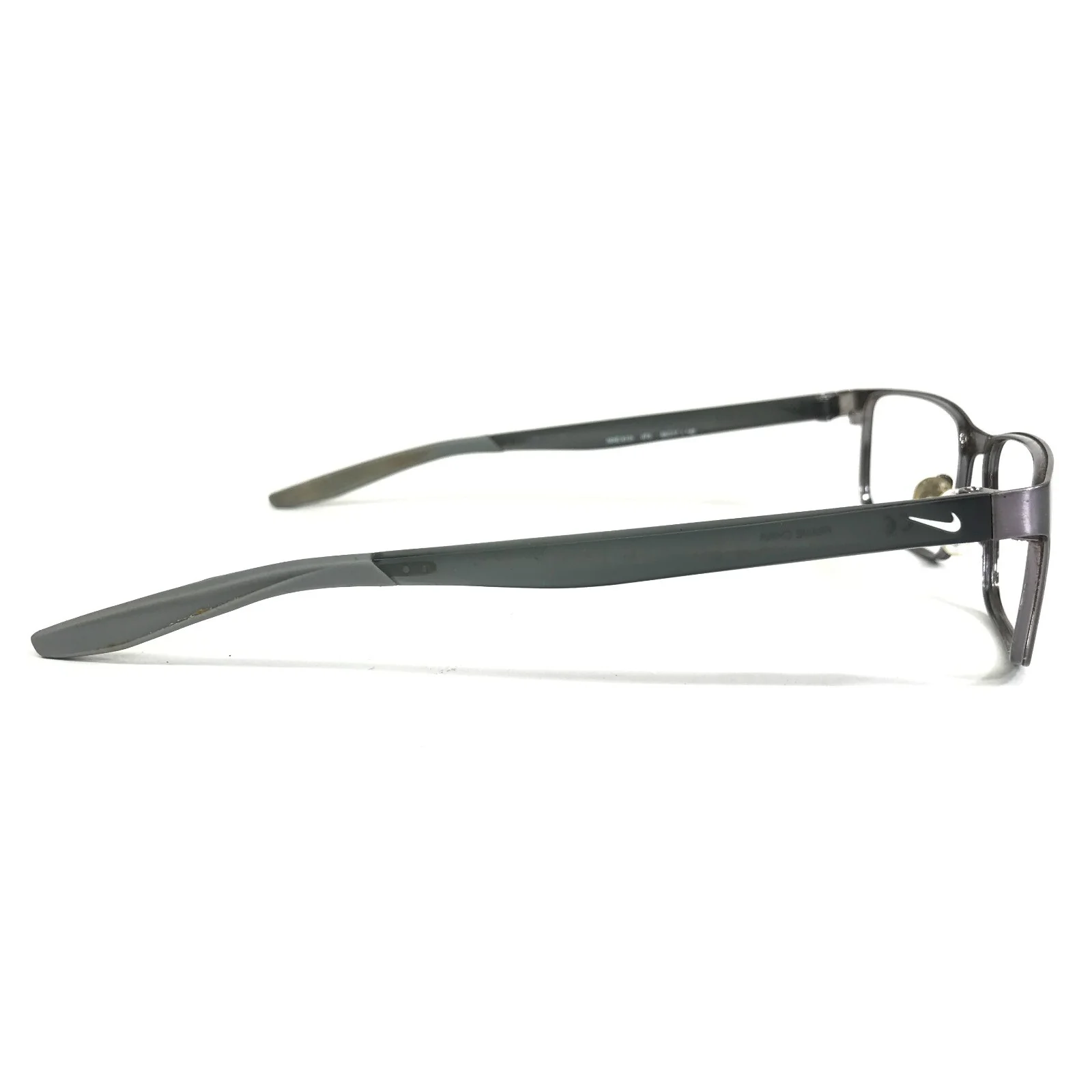 Nike Eyeglasses Frames 8131 073 Black Brushed Gray Metal Rectangular 55-17-140 4