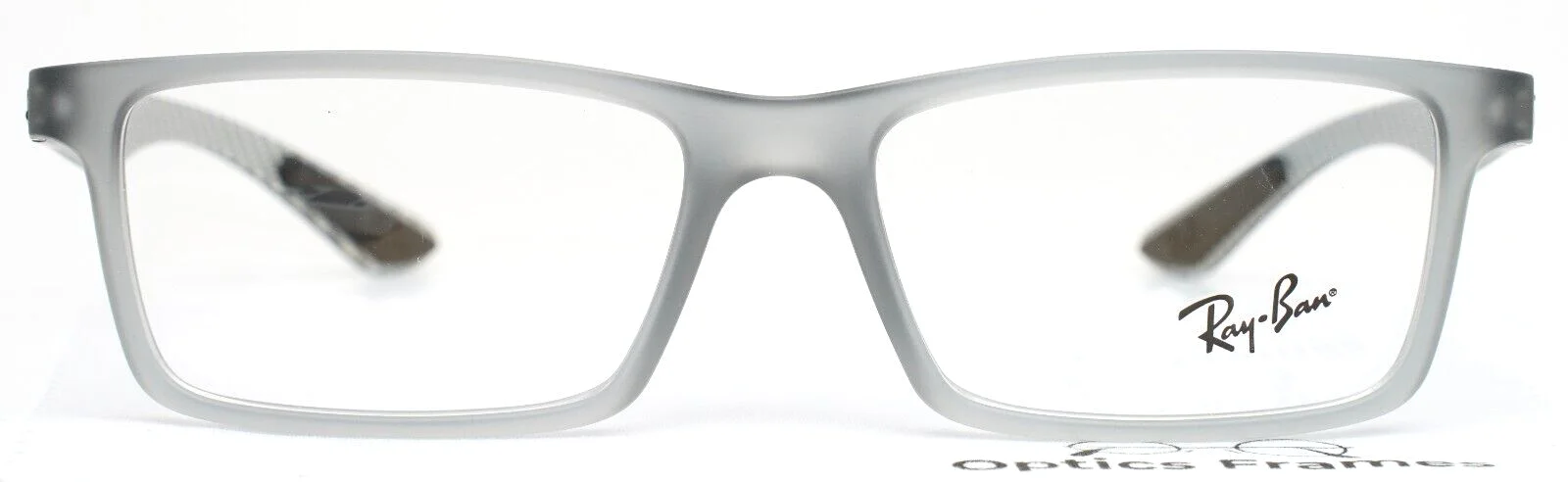 RAY BAN RB8901 5244 Matte Gray Carbon Mens Rectangle Eyeglasses 55-17-145 B:33 2
